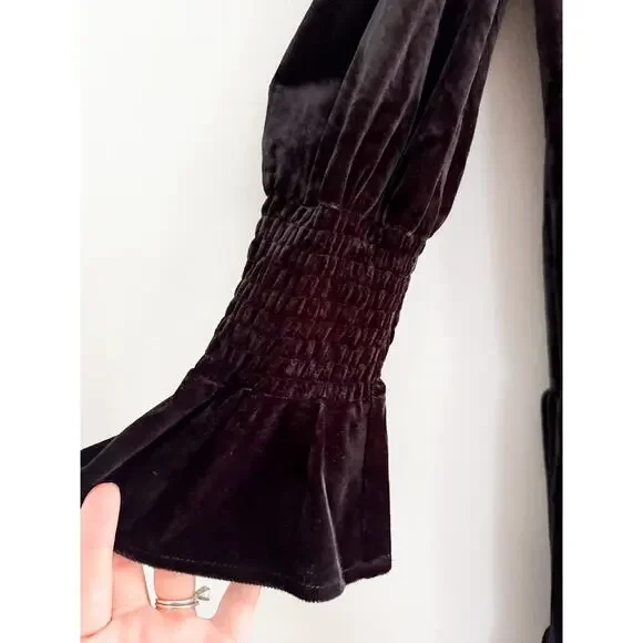 Tuckernuck | Pomander Place | NWT Black Velvet Kenzo Dress Black | Sz XS - Picture 4 of 10